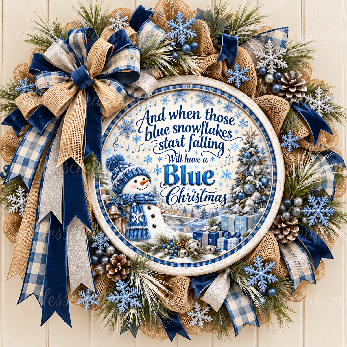 BLUE CHRISTMAS ROUND ONLY