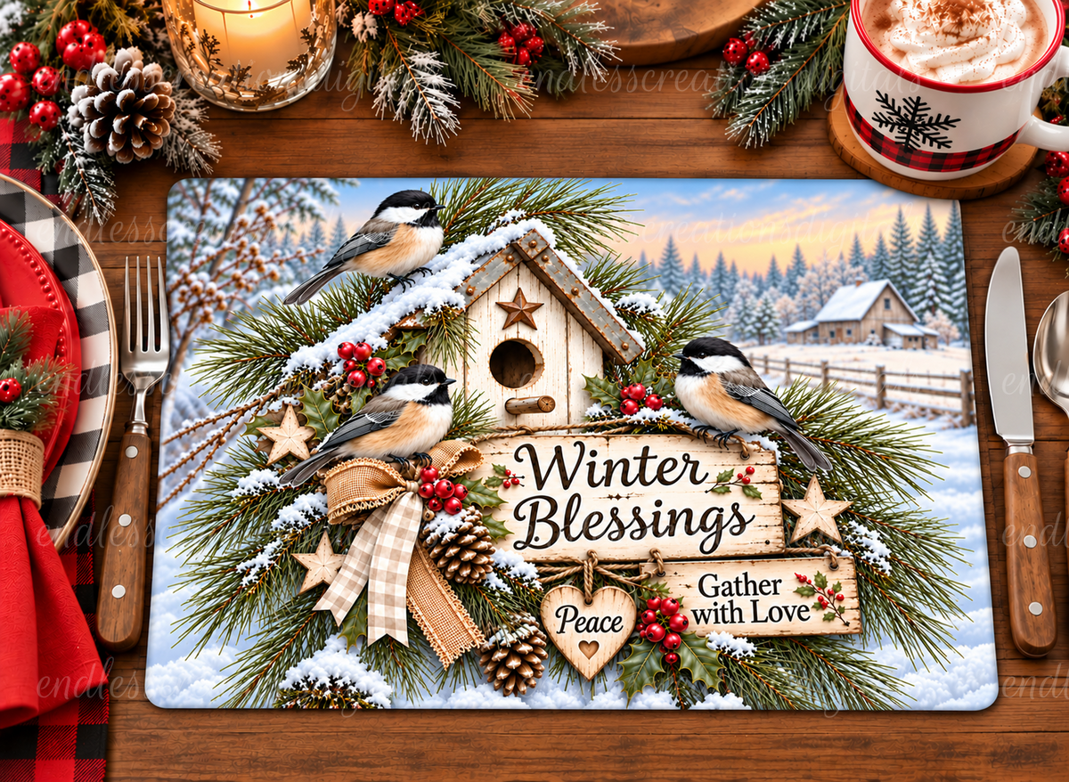 WINTER BLESSINGS CHICKADEES BUNDLE OF 6