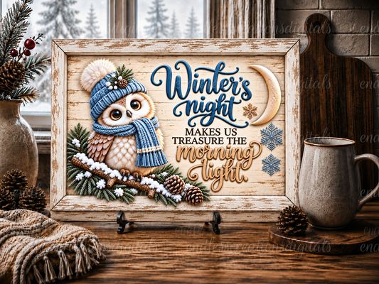 WINTER NIGHTS OWL BUNDLE OF 5
