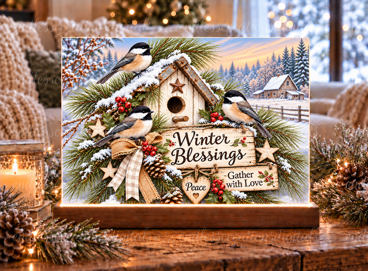 WINTER BLESSINGS CHICKADEES BUNDLE OF 6