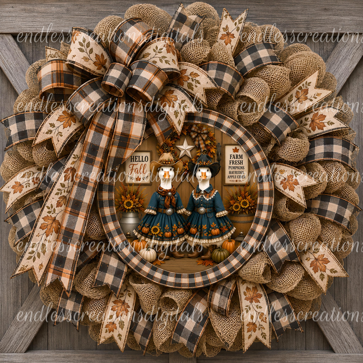 FALL COWGIRL ROUND/GARDEN FLAG BUNDLE OF 3