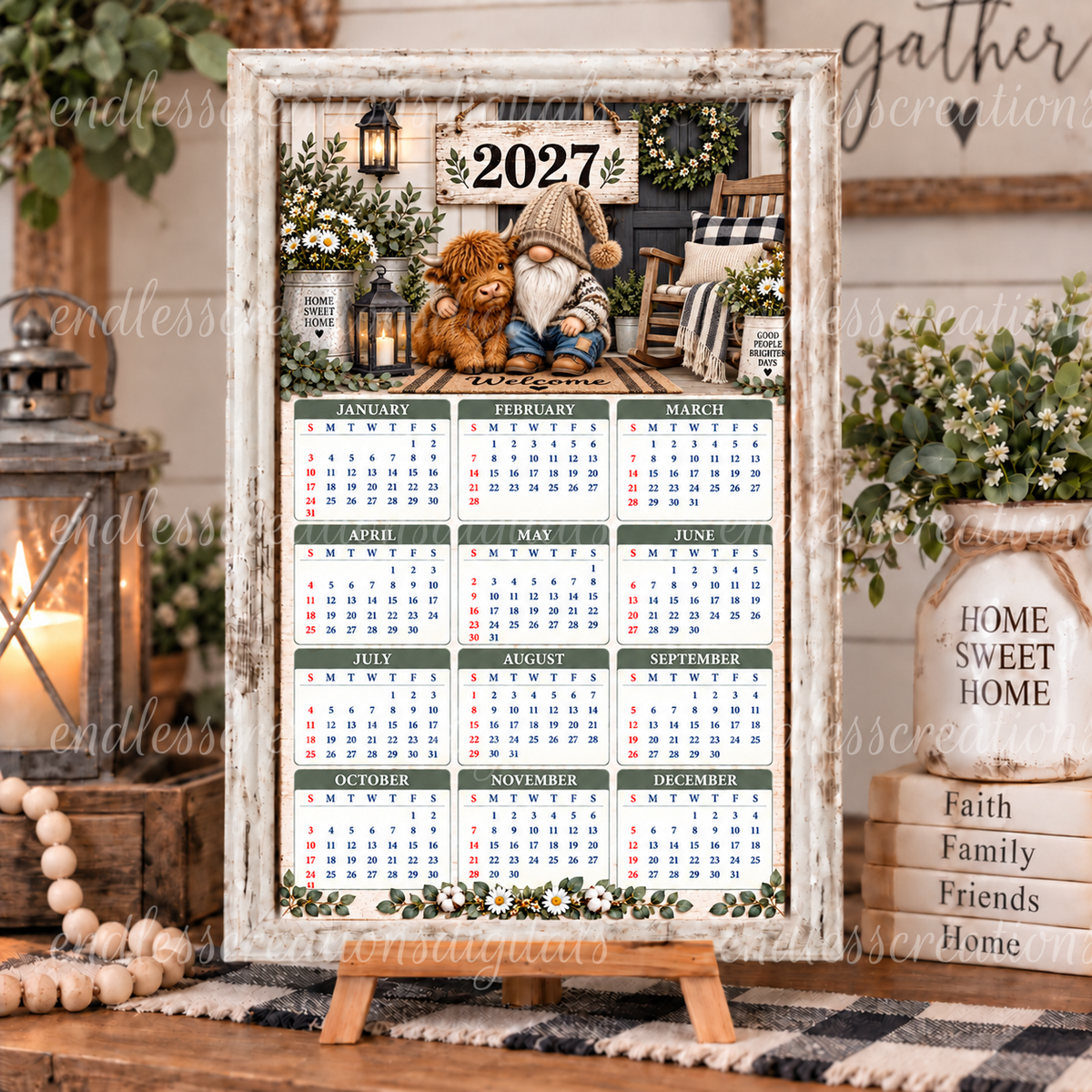 FRONT PORCH GNOME CALENDAR