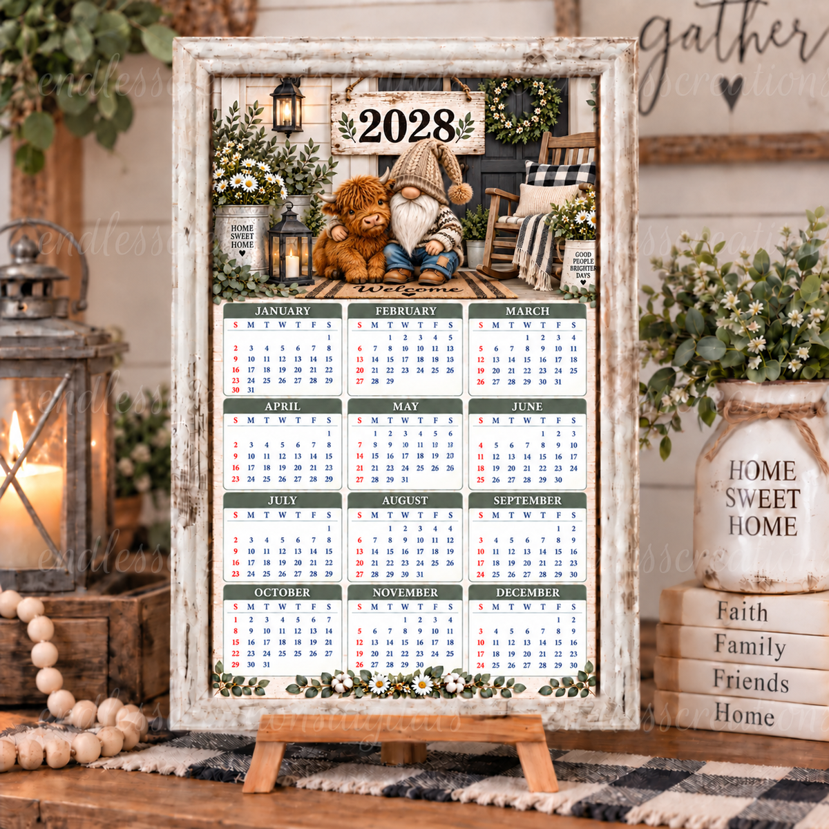 FRONT PORCH GNOME CALENDAR