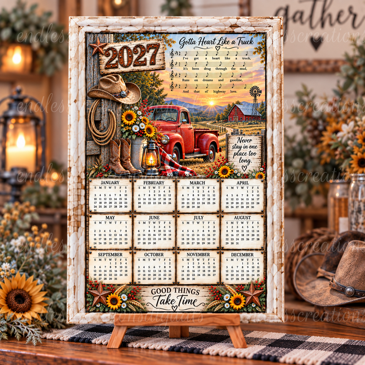 HEART LIKE A TRUCK CALENDAR