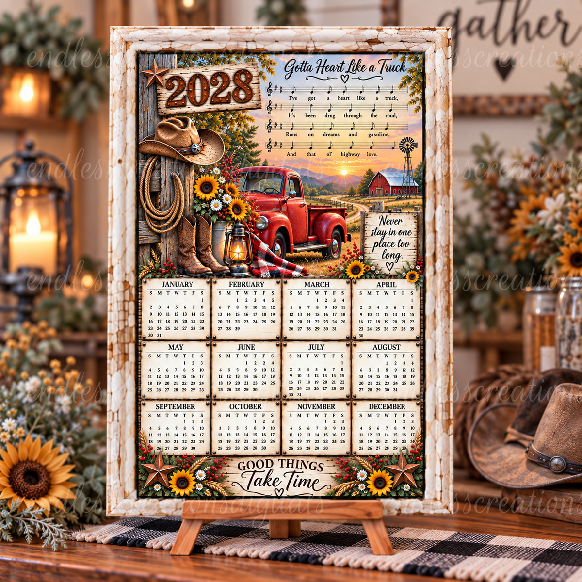 HEART LIKE A TRUCK CALENDAR