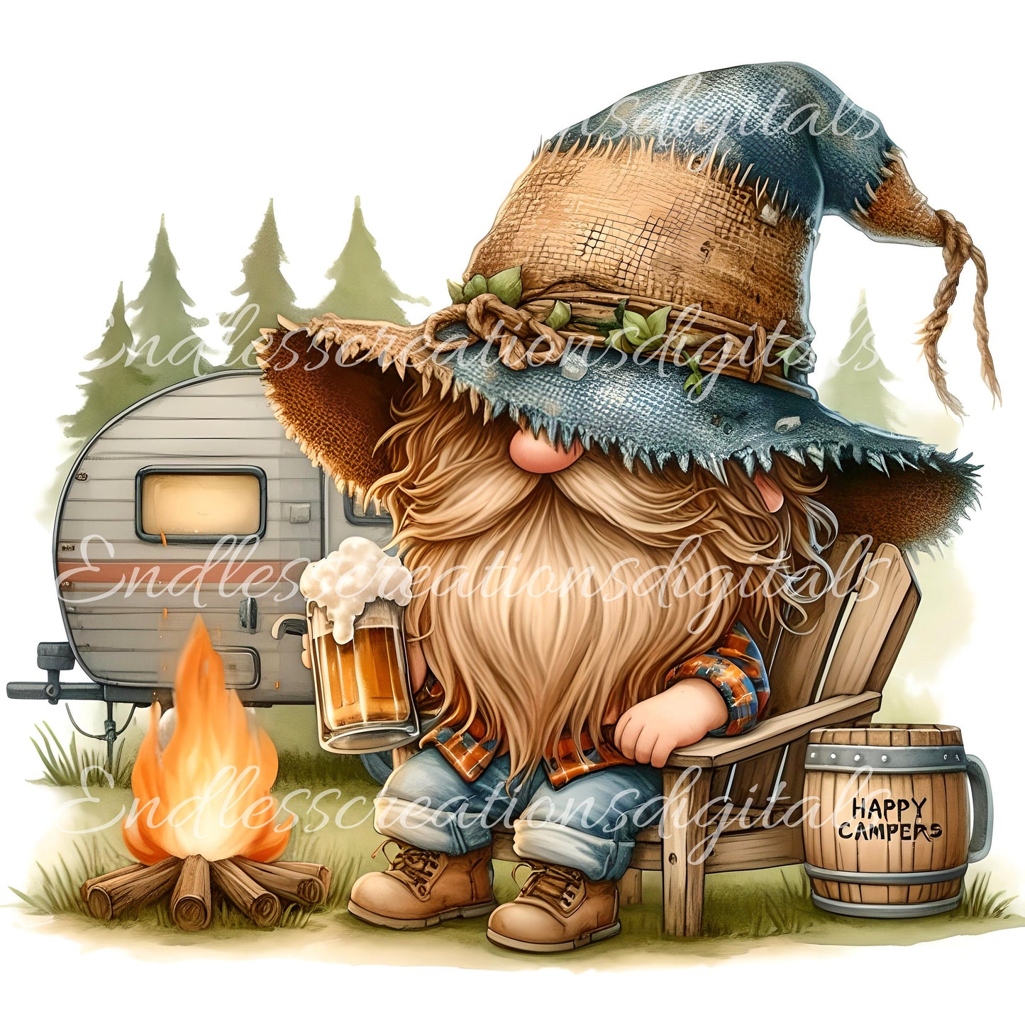 CAMPING GNOME SUBLIMATION gnome package of 4 high definition 300png