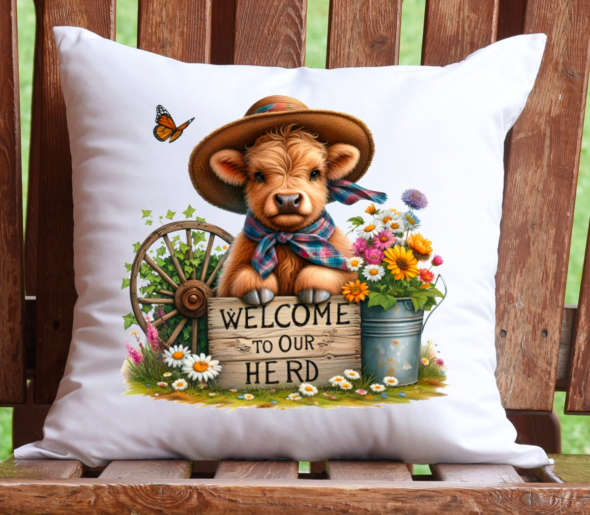 HIGHLAND COW SUBLIMATION round door png, for sublimation high resolution transparent file for pillows. 2 files included for download