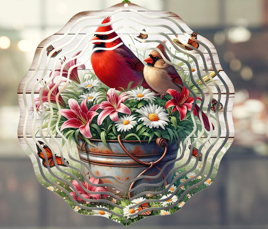 CARDINAL WIND SPINNER sublimation file for download 300 dpi for use on wind spinners and door hangers