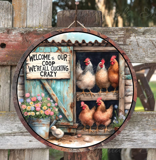 CHICKEN COOP SUBLIMATION door hanger, wreath sign png, for sublimation high resolution