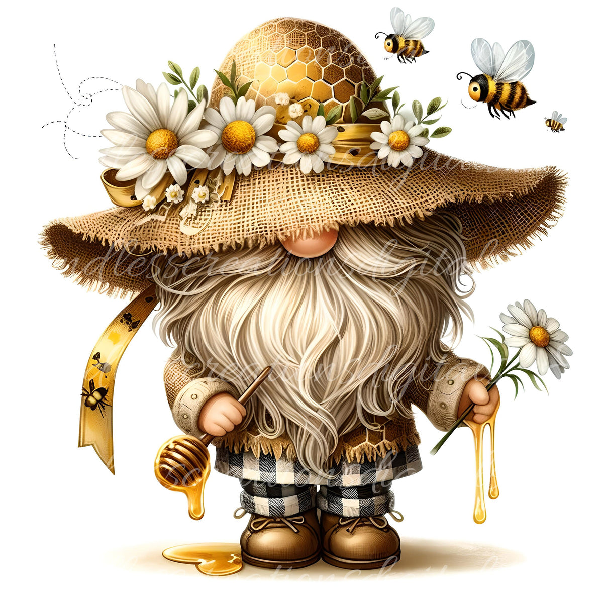 BEE GNOME SUBLIMATION png, transparent  for sublimation high resolution, 5 files