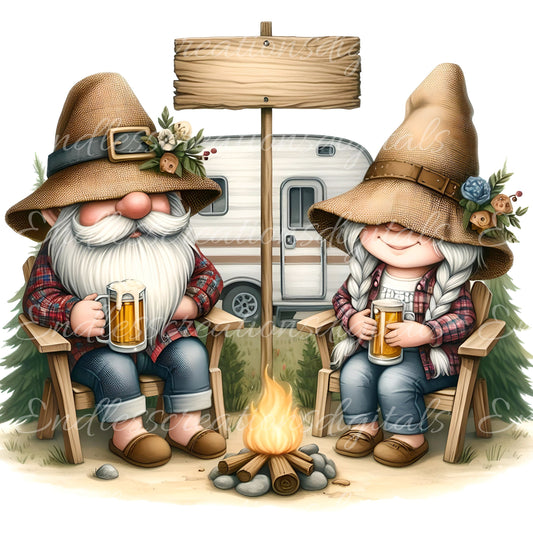 CAMPING GNOME TRANSPARENCIES BUNDLE OF 5