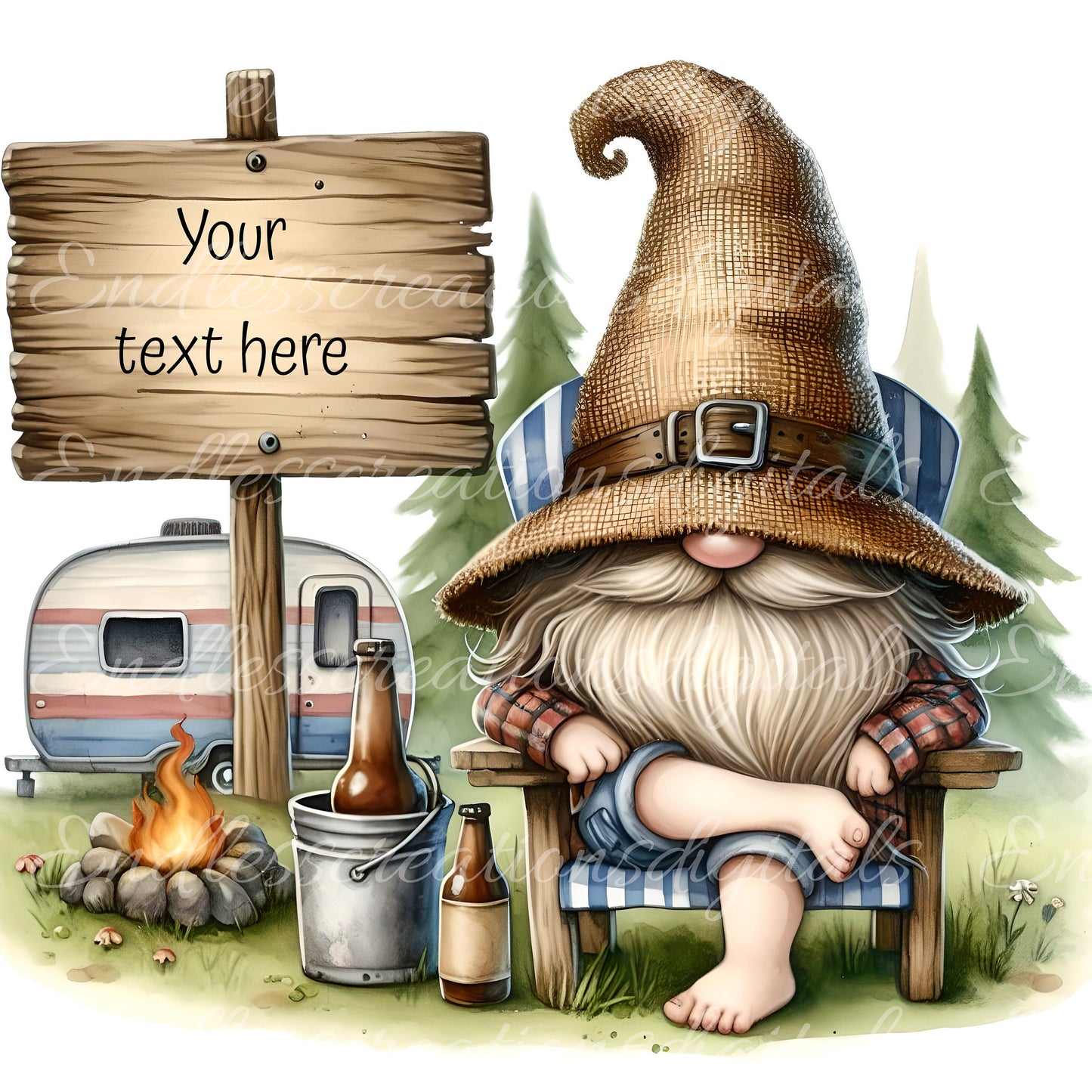 CAMPING GNOME TRANSPARENCIES BUNDLE OF 5