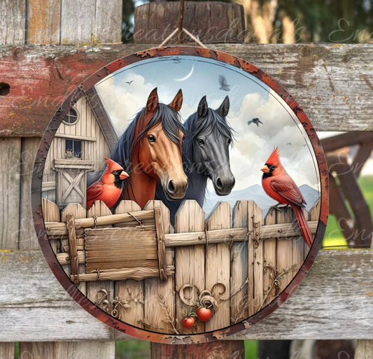 HORSES SUBLIMATION round door png, for sublimation high resolution transparent file for pillows. 2 files included for download