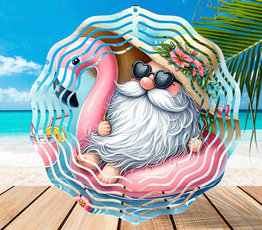 POOL GNOME WIND SPINNER PINK FLAMINGO WIND spinner sublimation  300 png DIGITAL DOWNLOAD ONLY