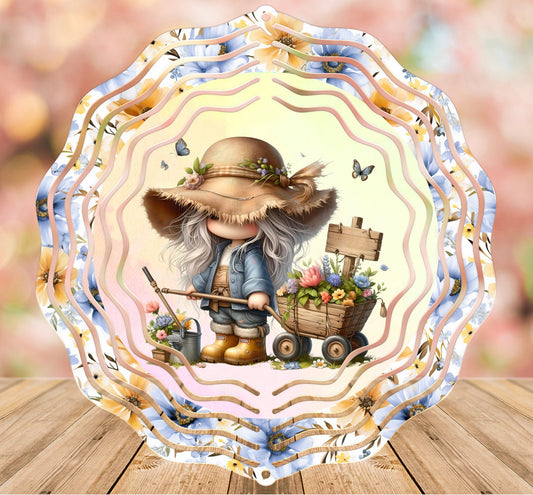 GNOME WIND SPINNER sublimation for download 300 dpi for use on wind spinners, door hangers, 1 round png and 1 transparent, add your own text