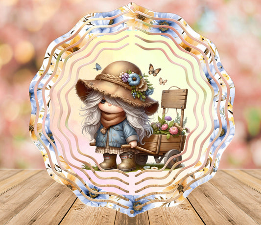 GNOME WIND SPINNER sublimation for download 300 dpi for use on wind spinners, door hangers, 1 round png and 1 transparent, add your own text