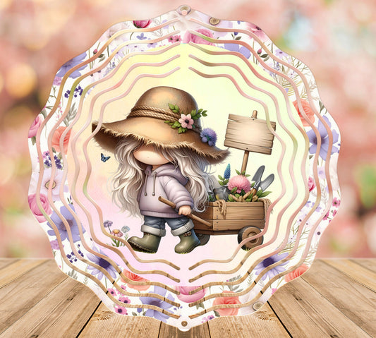GNOME WIND SPINNER sublimation for download 300 dpi for use on wind spinners, door hangers, 1 round png and 1 transparent, add your own text