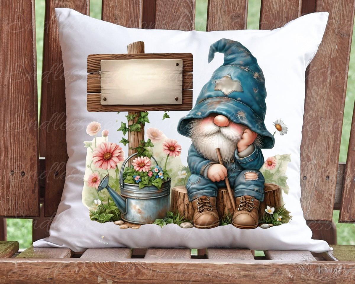 GNOME SUBLIMATION for door hanger, wreath sign, pillows etc png, for sublimation high resolution 2 files for download 1 transparent, 1 round