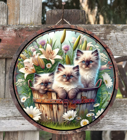 KITTEN SUBLIMATION door hanger, wreath sign png, for sublimation high resolution
