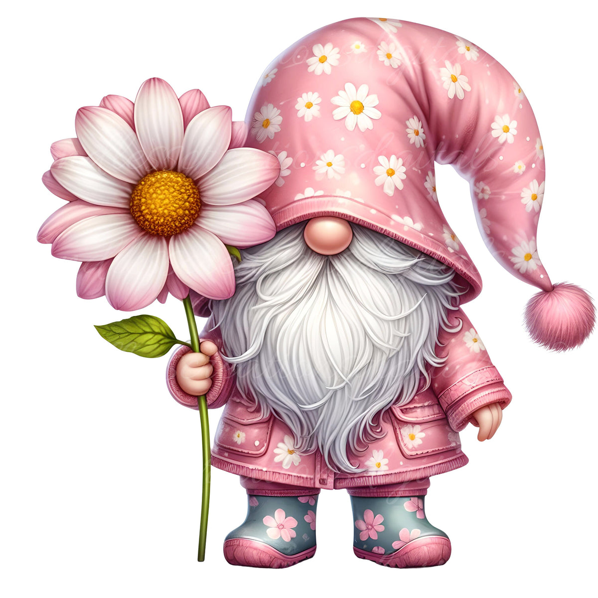 PINK GNOME SUBLIMATION png, transparent  for sublimation high resolution, 5 transparent files for download