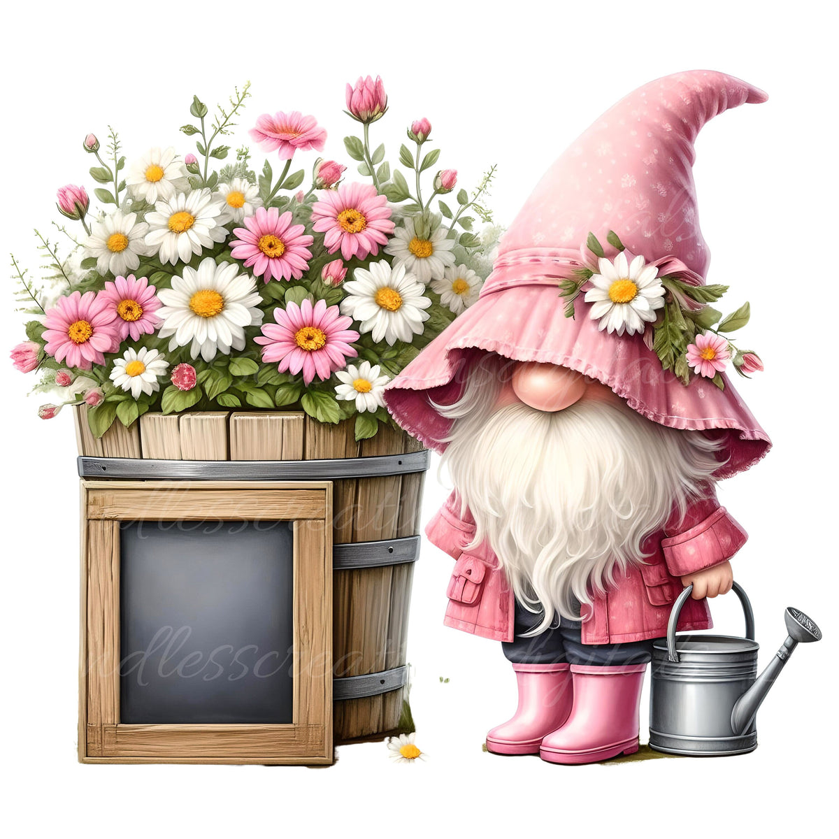 PINK GNOME SUBLIMATION png, transparent  for sublimation high resolution, 5 transparent files for download