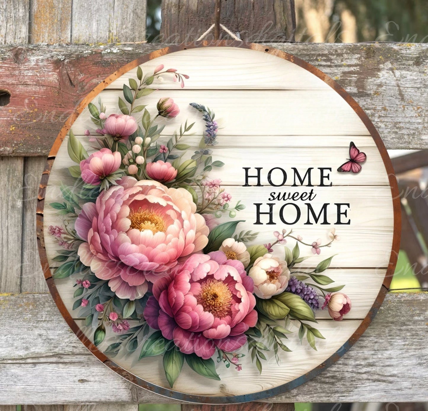 WELCOME DOOR HANGER, wreath sign png, for sublimation high resolution 2 round files 1 blank for your own text