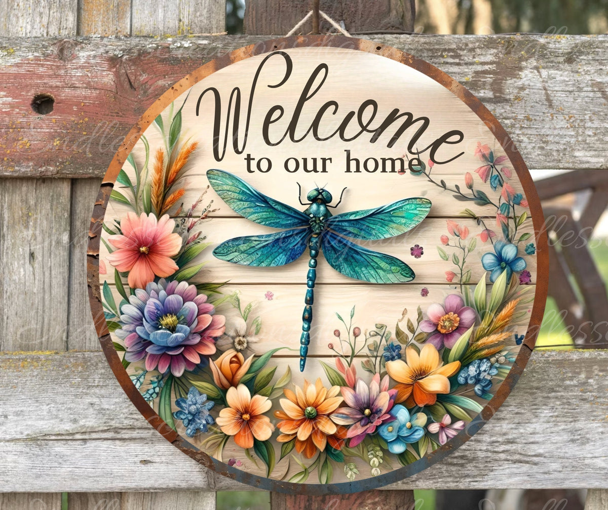 WELCOME DOOR HANGER, wreath sign png, for sublimation high resolution 2 round png 300dpi, 1 blank for your own text