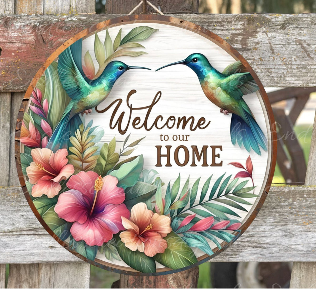 WELCOME DOOR HANGER, wreath sign png, for sublimation high resolution 2 png file, 1 round blank for your own text