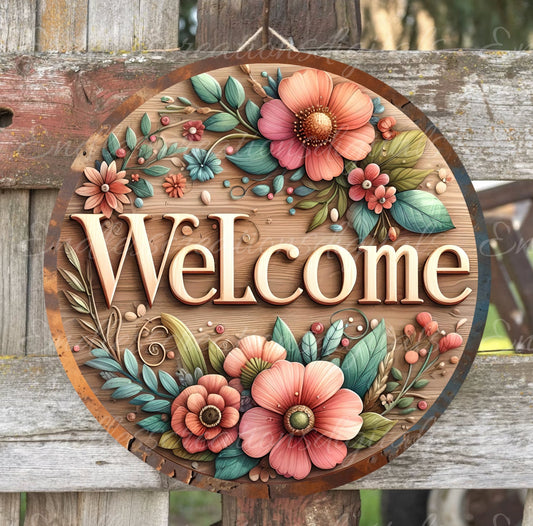WELCOME SUMMER FLORAL ROUND
