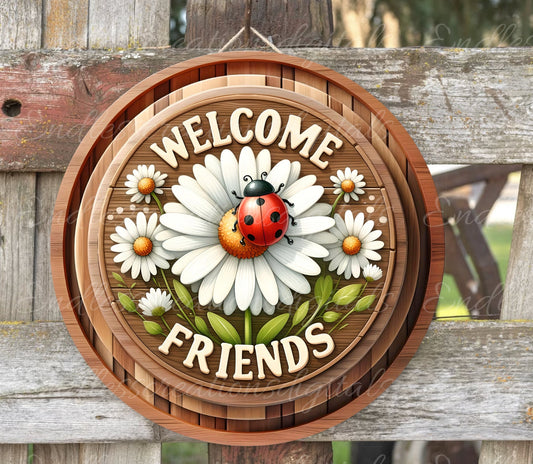 LADYBUG DOOR HANGER, wreath sign png, for sublimation high resolution  300dpi