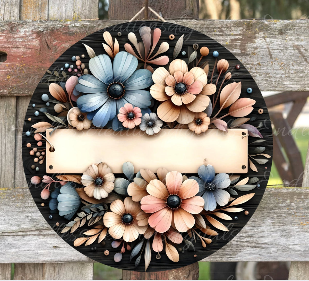 WELCOME DOOR HANGER, wreath sign, png, for sublimation high resolution 2 files for download, 1 add your own text