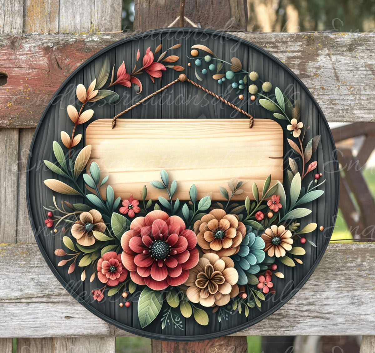 WELCOME DOOR HANGER, wreath sign, png, for sublimation high resolution 2 files for download, 1 add your own text