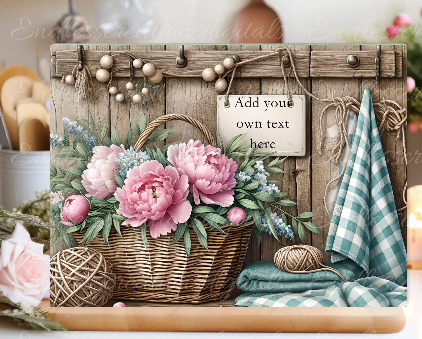 FLORAL CUTTING BOARD RECTANGLE
