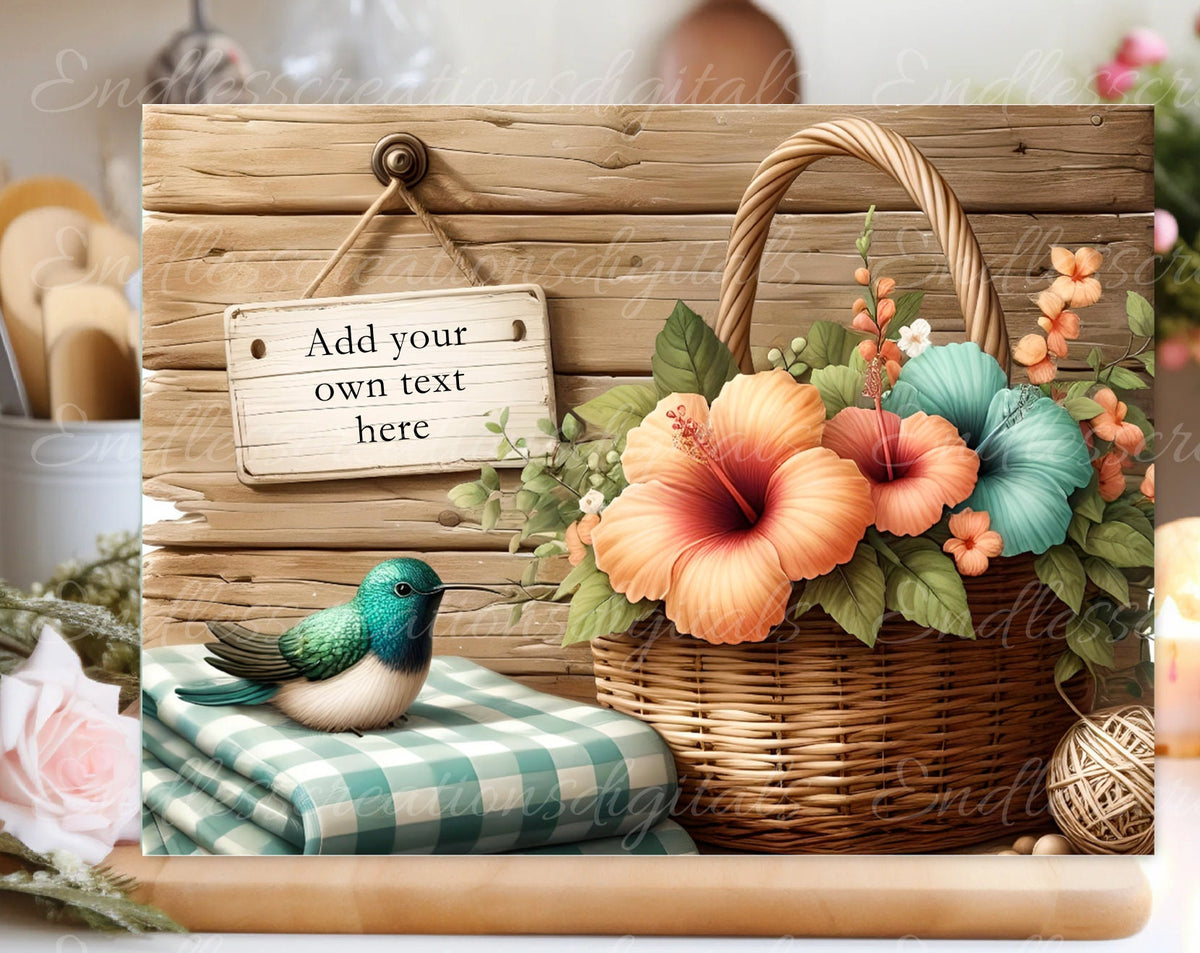 FLORAL CUTTING BOARD sublimation  sublimation high resolution 1 file add your own text