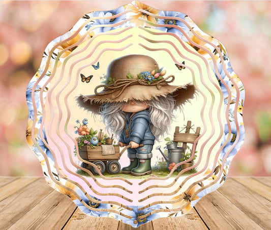 GNOME WIND SPINNER sublimation for download 300 dpi for use on wind spinners, door hangers, 1 round png and 1 transparent, add your own text