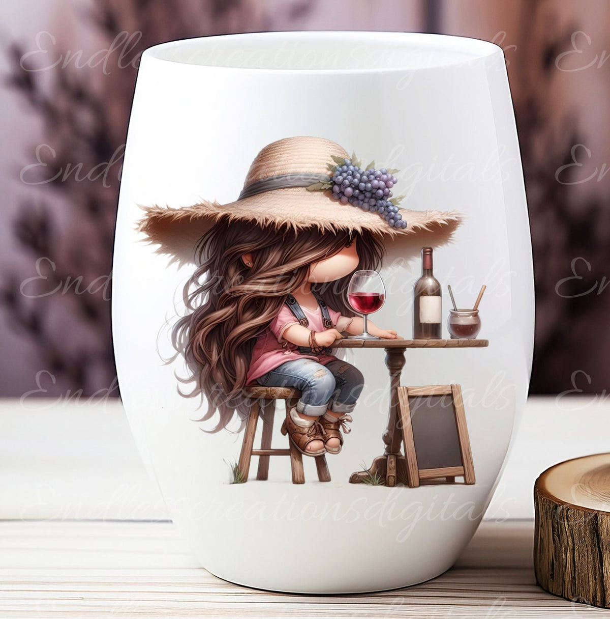 WINE GNOME SUBLIMATION gnome package of 5 high definition 300png, transparent blank signs, add your own text