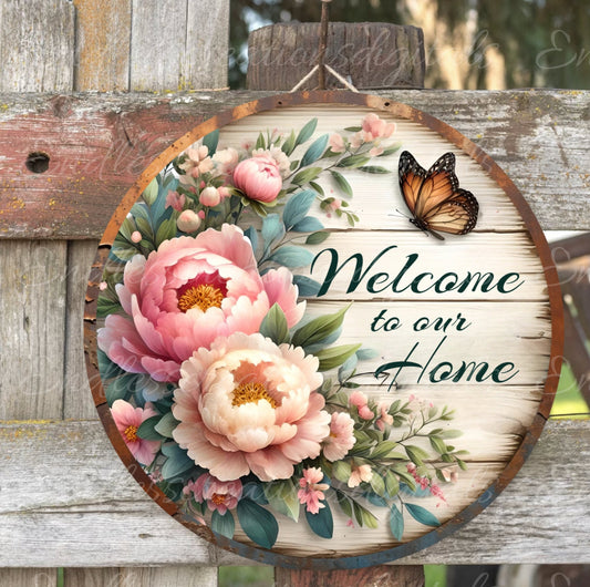 WELCOME DOOR HANGER, wreath sign png, for sublimation high resolution