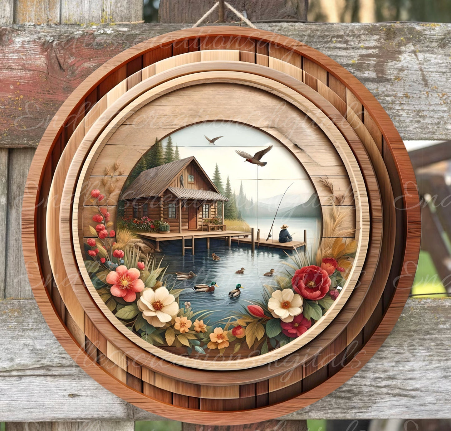 RUSTIC CABIN SUBLIMATION  door hanger, for sublimation high resolution, 3 files 1 add your own text