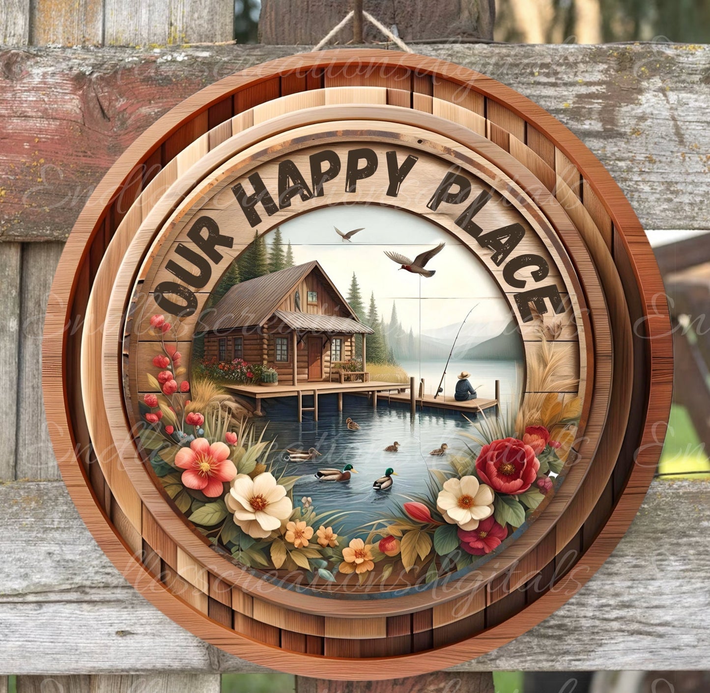 RUSTIC CABIN SUBLIMATION  door hanger, for sublimation high resolution, 3 files 1 add your own text
