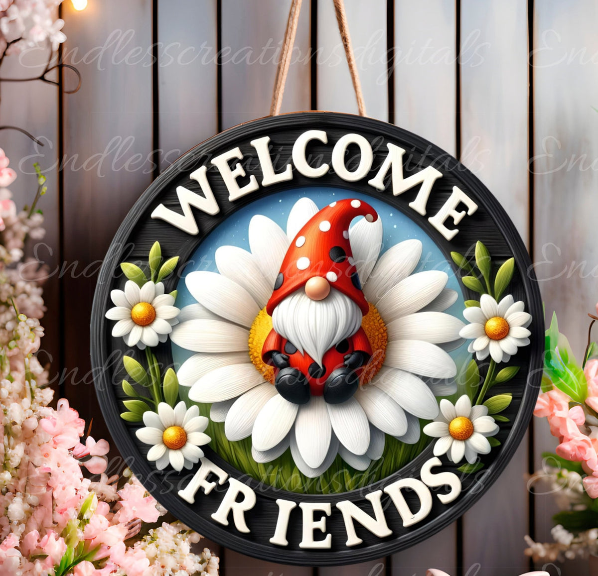 WELCOME WREATH SIGN png, for sublimation high resolution