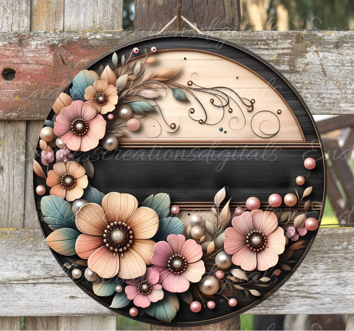 WELCOME DOOR HANGER, wreath sign, png, for sublimation high resolution 2 files for download, 1 add your own text
