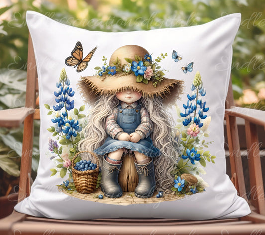 GIRL GNOME FLORAL TRANSPARENCIES