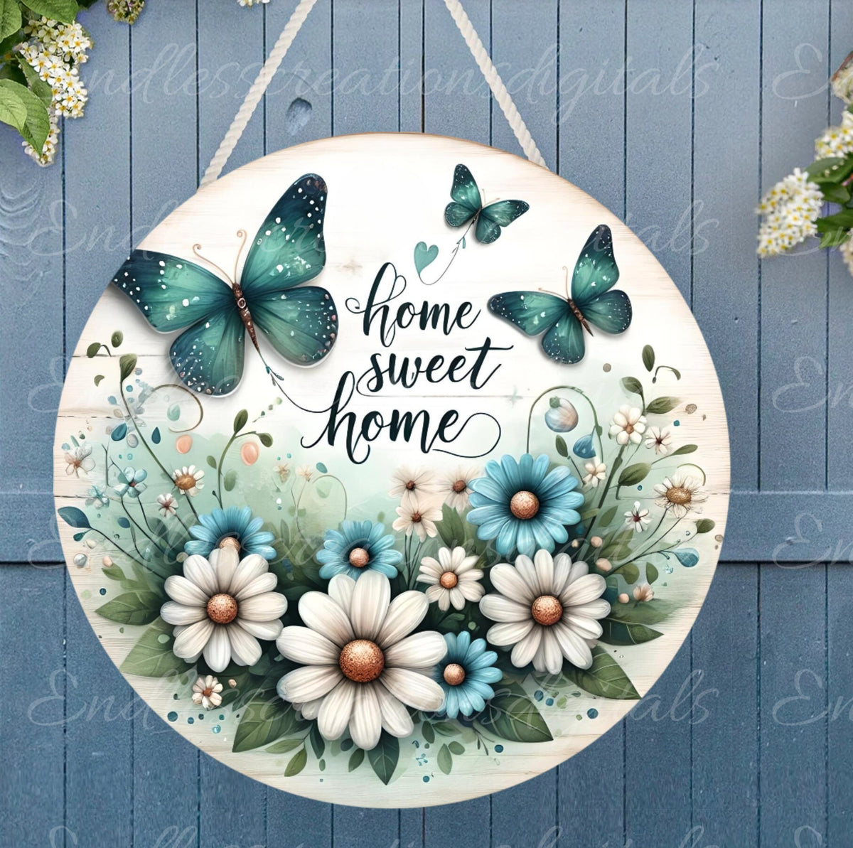 BUTTERFLY FLORAL ROUND