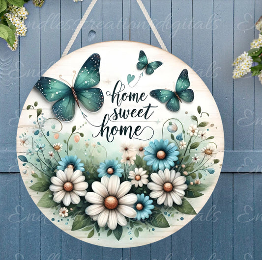 BUTTERFLY FLORAL ROUND