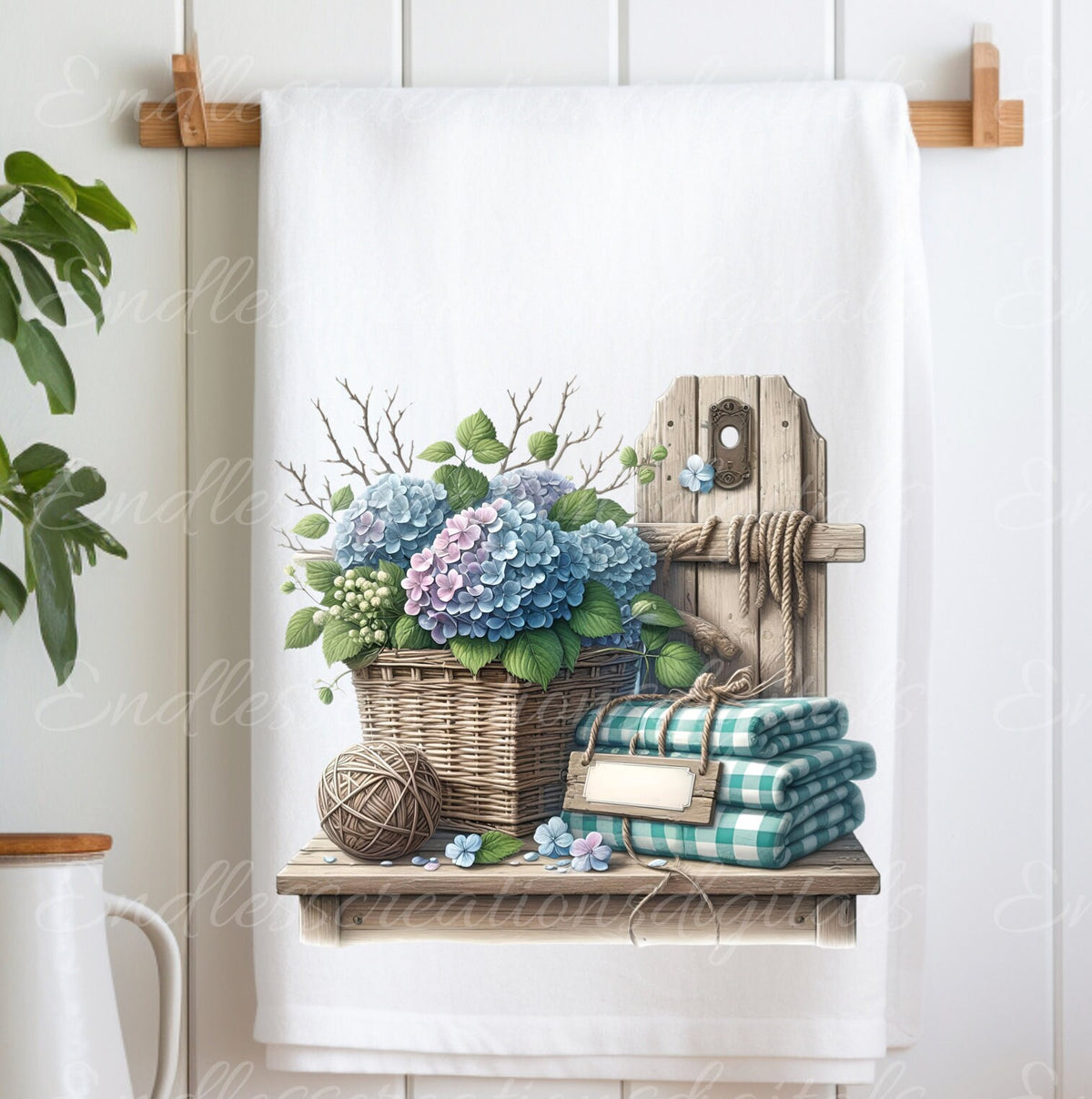 TEA TOWEL Floral sublimation package of 5 high definition 300png, transparent add your own text