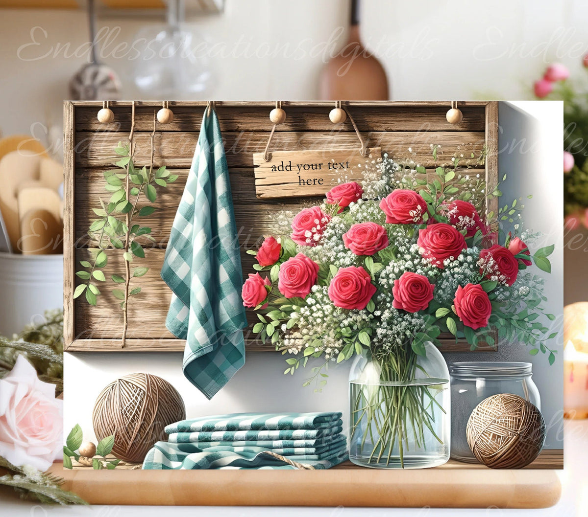 FLORAL CUTTING BOARD RECTANGLE