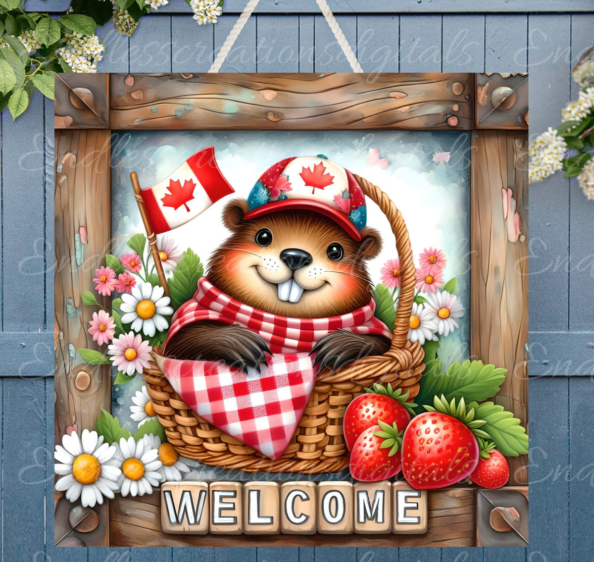 CANADA DAY DOOR hanger, wreath sign, square cutting board png, for sublimation high resolution