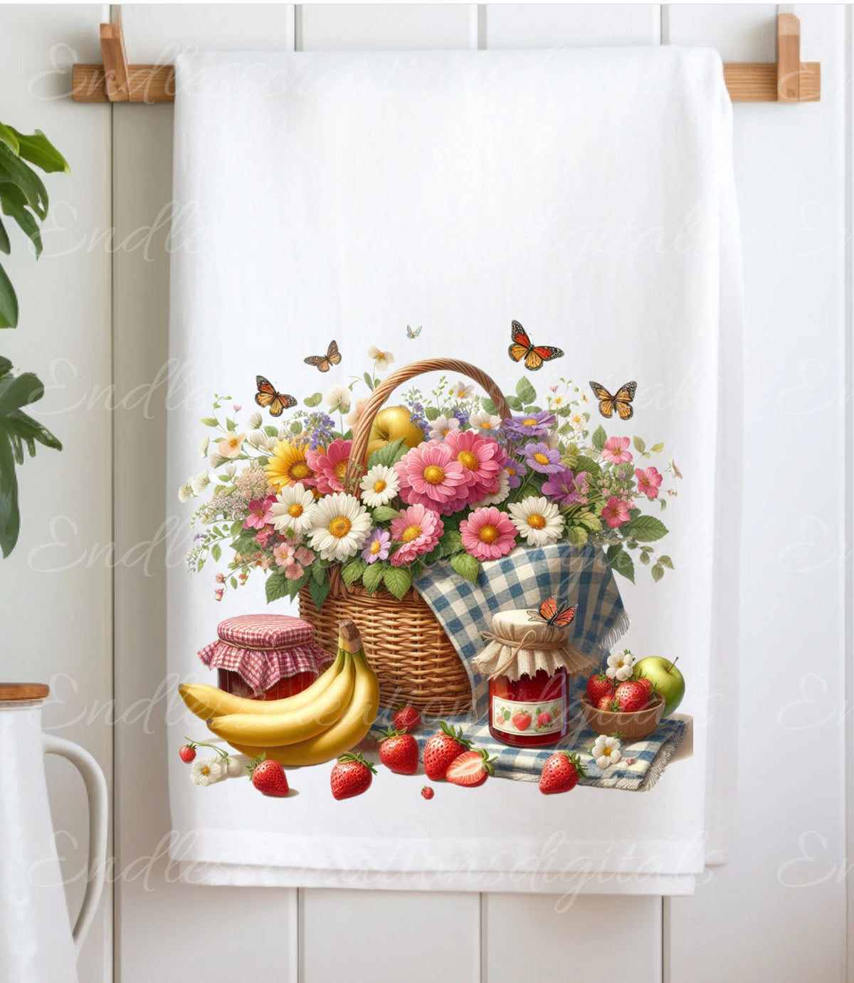 TEA TOWEL FRUIT sublimation package of 5 high definition 300png, transparent add your own text