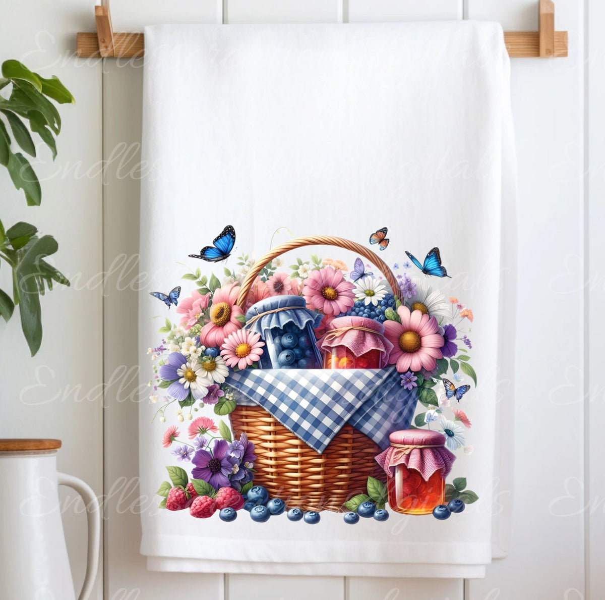 TEA TOWEL FRUIT sublimation package of 5 high definition 300png, transparent add your own text