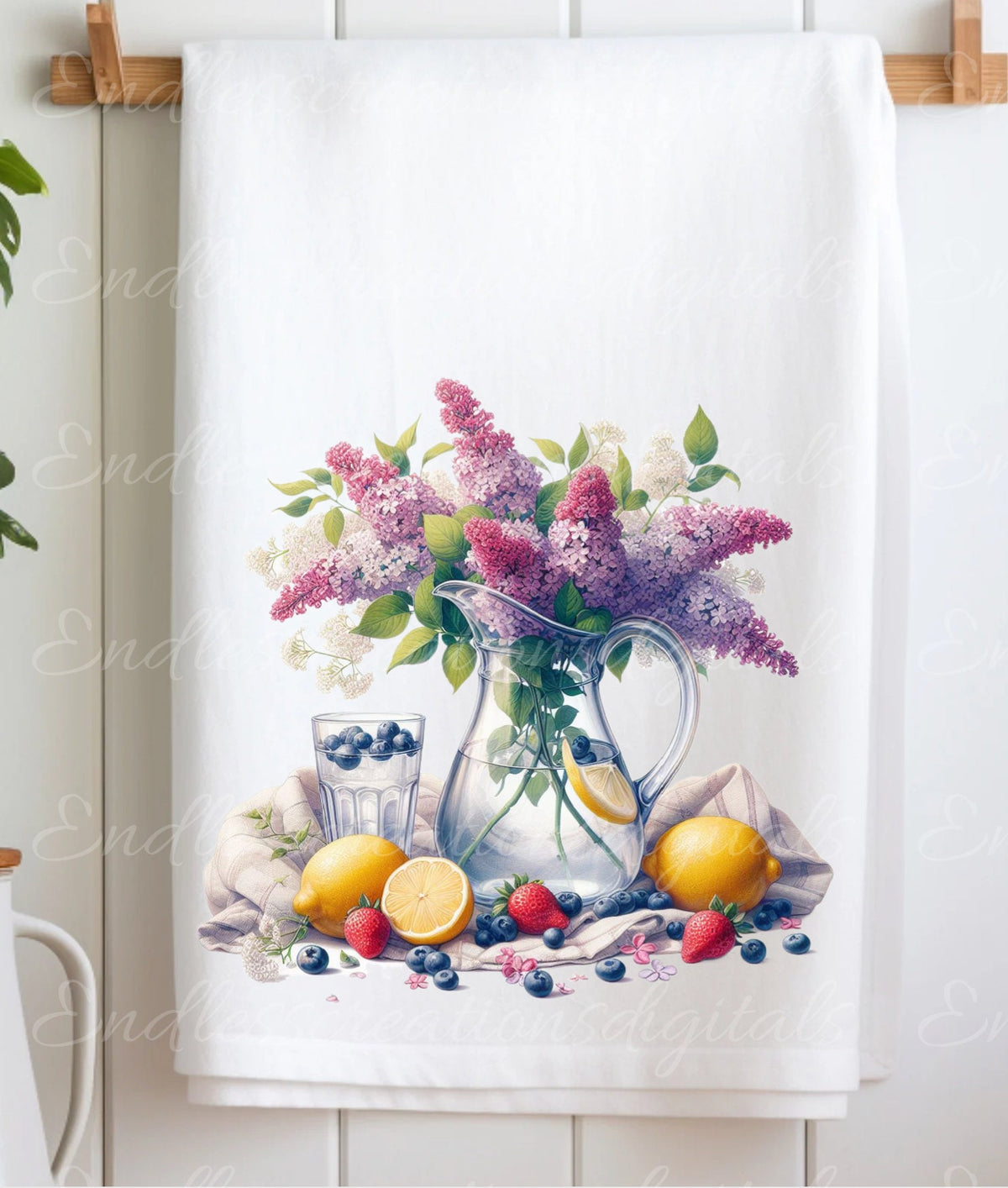 TEA TOWEL FRUIT sublimation package of 5 high definition 300png, transparent add your own text